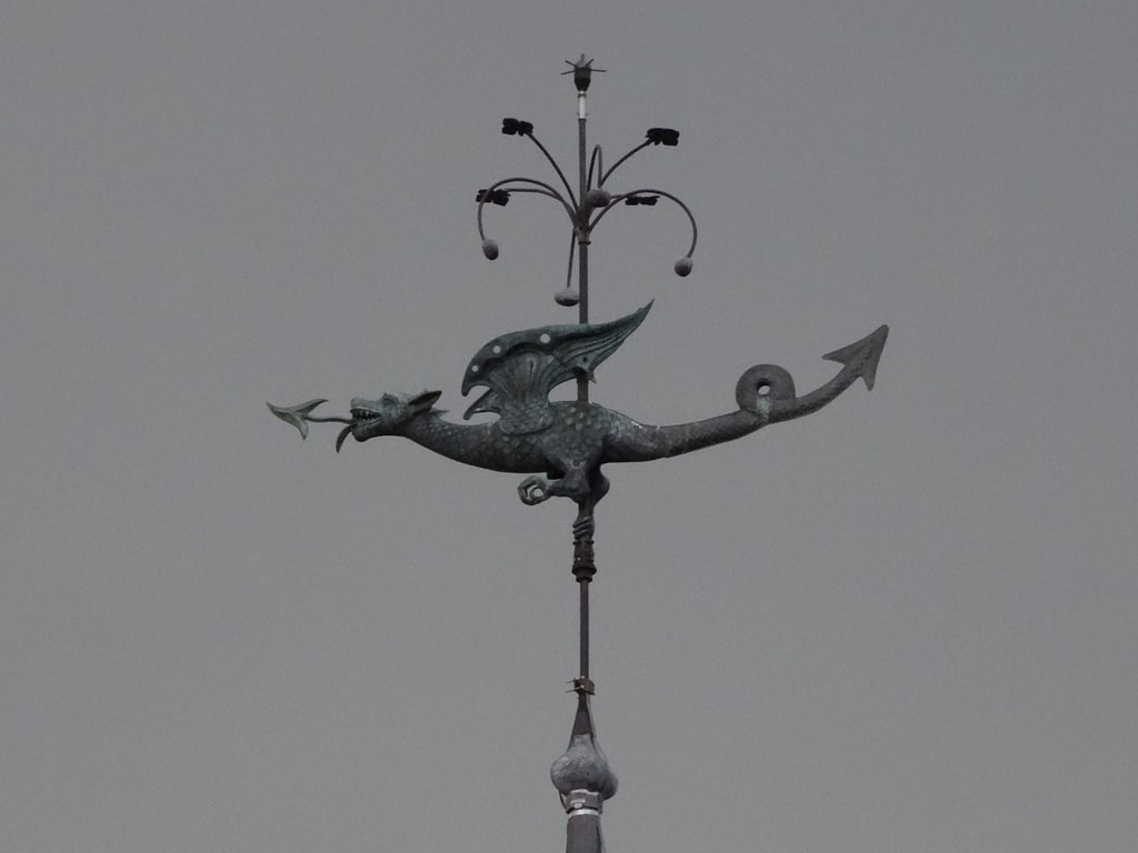 Dragon weathervane of the renaissance dwelling of Ainay le Vieil castle