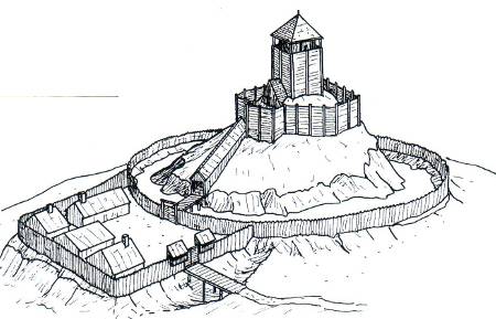 Plan of a motte castrale