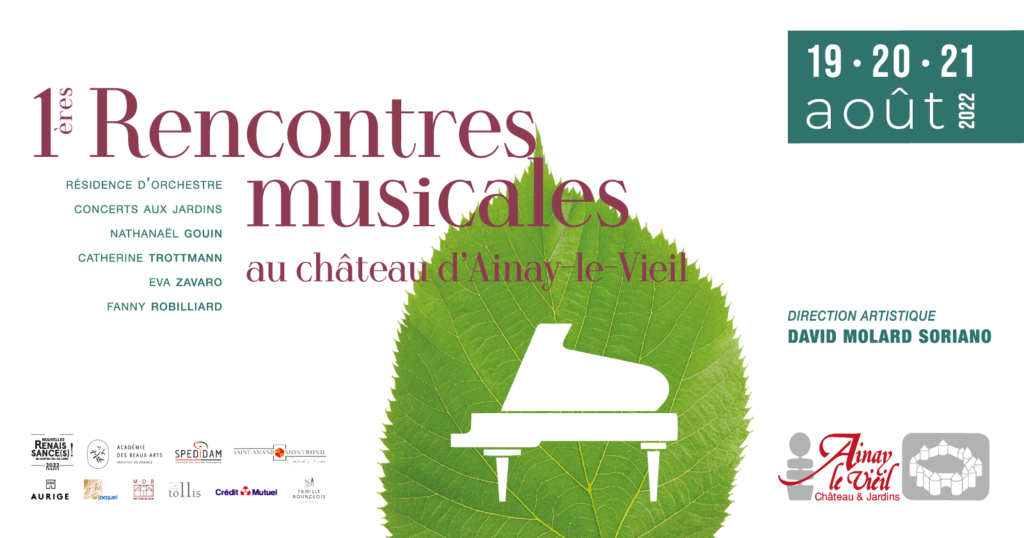 Bannière Rencontres musicales du château d’Ainay-le-Vieil 2022