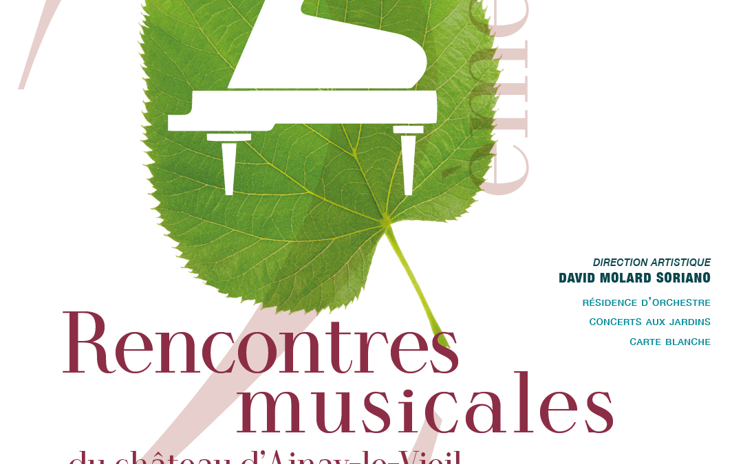 Affiche carrée des Rencontres musicales du Château d'Ainay-le-Vieil, août 2023
