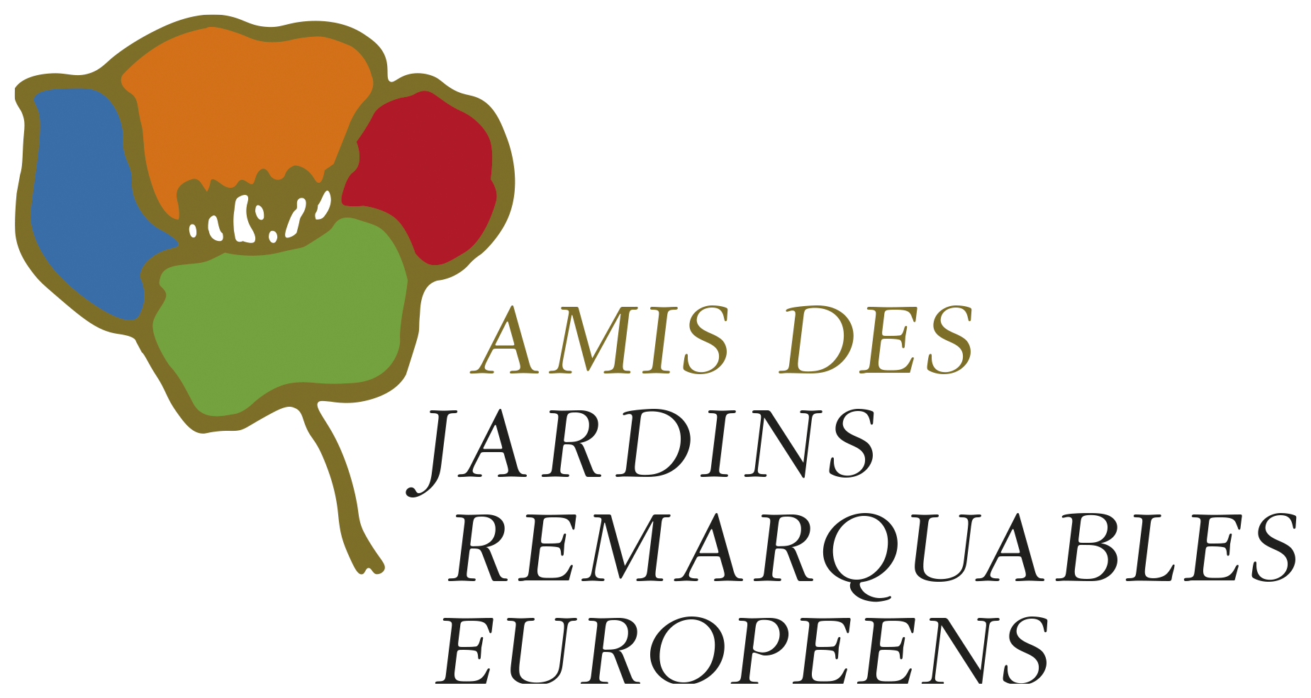 Logo fleur Amis des jardins remarquables européens