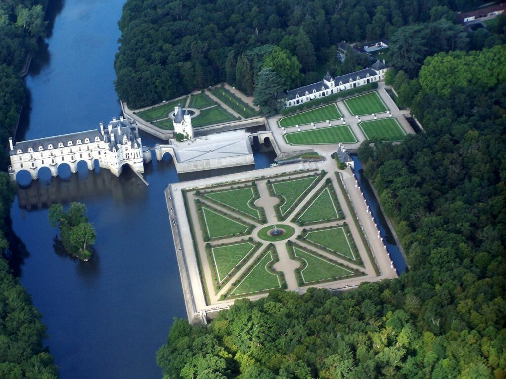 Château de Chenonceau vue aérienne