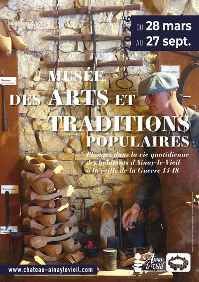 2026-Ainay-EXPO-Musee-affiche_400x566 Affiche Musée des arts et traditions populaires, Château d'Ainay-le-Vieil, saison 2026-BD