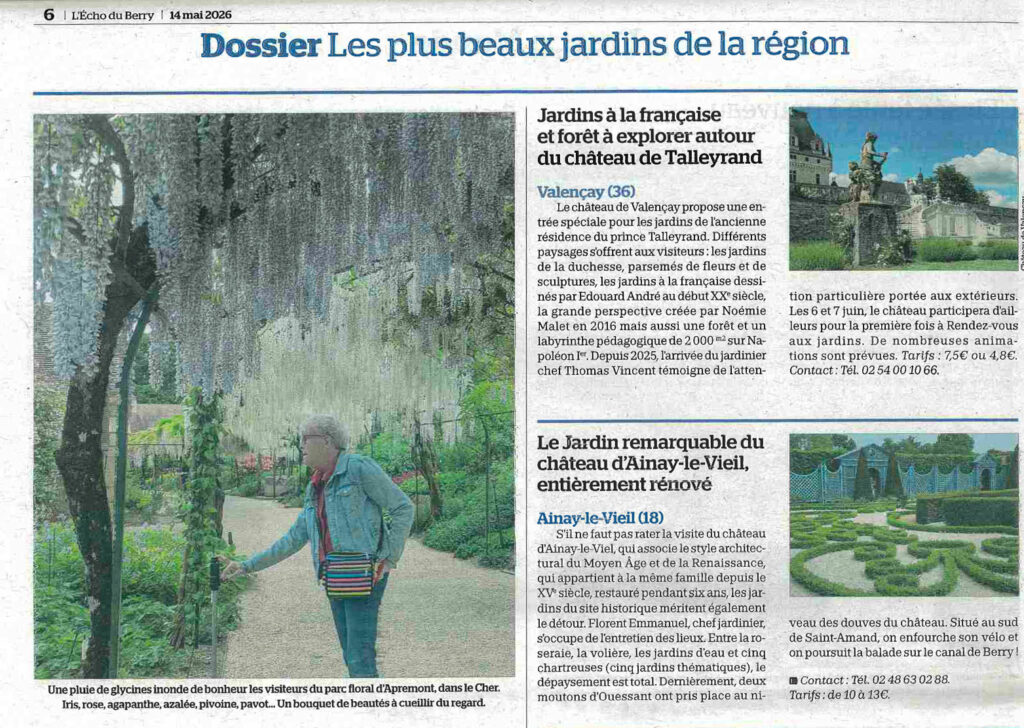 Château d'Ainay-le-Vieil, jardins rénovés – L'Écho du Berry