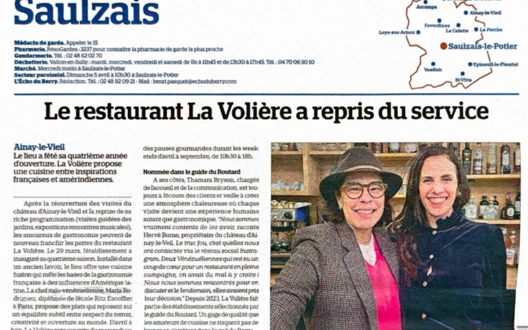 L&rsquo;Écho du Berry – Le restaurant La Volière a repris du service