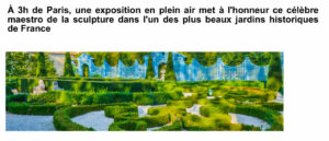 En-Vols consacre un article à l'exposition du céramiste Claudi Casanovas dans les jardins du Château d'Ainay-le-Vieil, jusqu'au 27 septembre 2026.