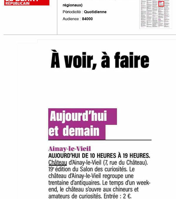Le Berry Républicain • 19ᵉ Salon des Curiosités