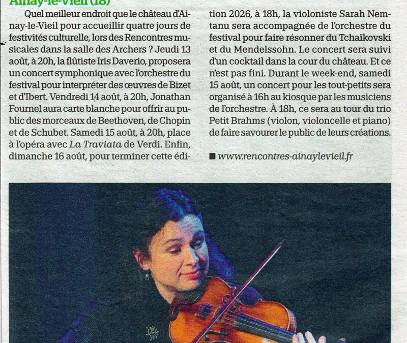 L’Écho du Berry – Concerts et opéra aux Rencontres musicales